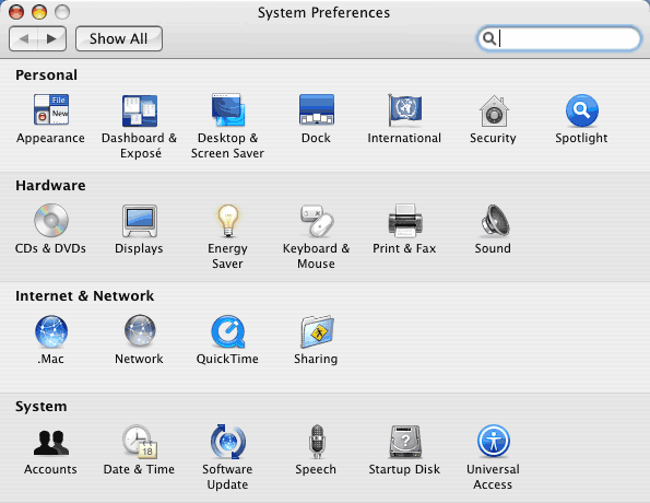 Click on the Network pane
